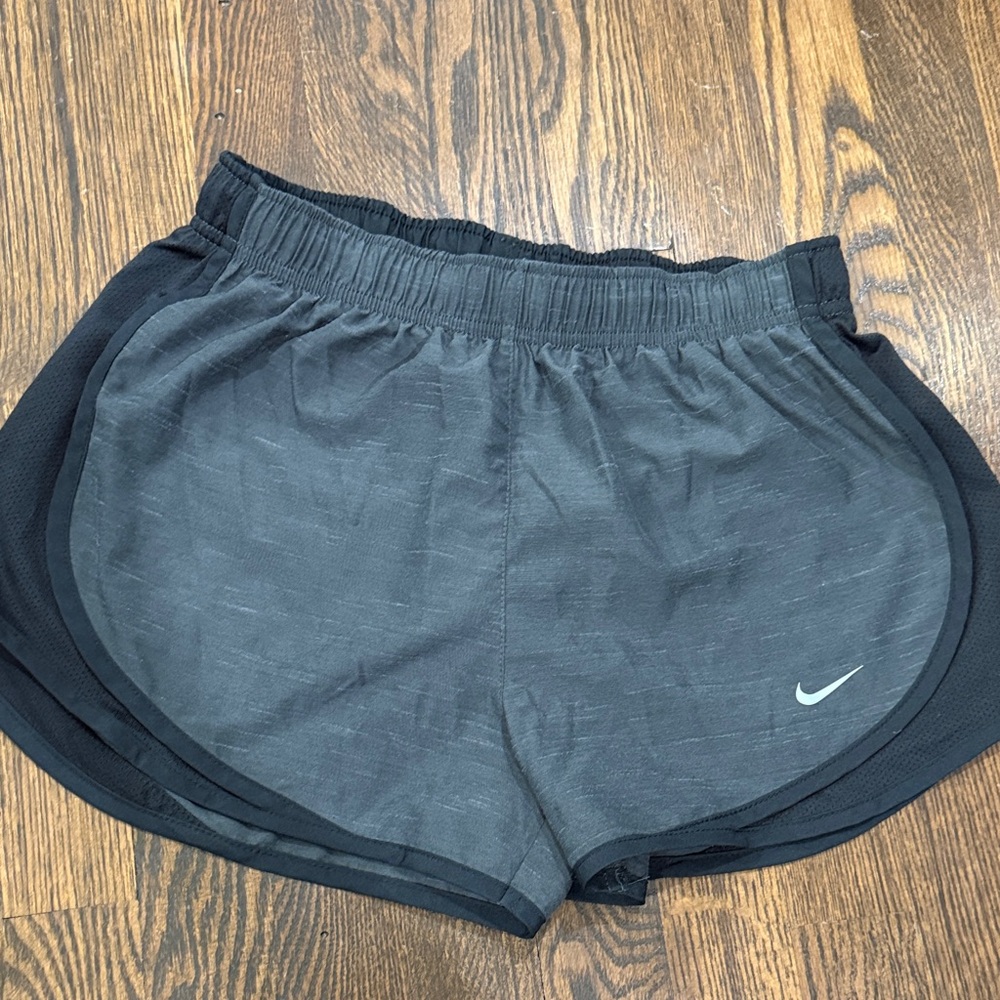 Nike Women's Charcoal and Black Athletic Shorts